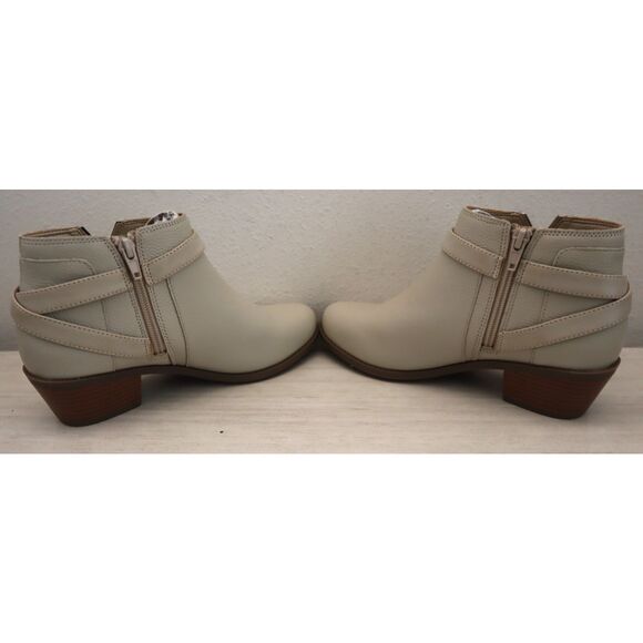Vionic J0765L2250 Women's Sz 6W Oatmeal/Beige Leather Farrah Ankle Boots - Picture 9 of 13